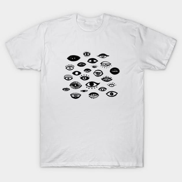 The Observer Is the Observed - Black T-Shirt by akaneyabushita